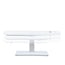 Hern+ electric massage table: one motor, adjustable height, one-piece mattress and white PU upholstery