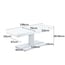 Hern+ electric massage table: one motor, adjustable height, one-piece mattress and white PU upholstery