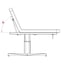 Hern+ electric massage table: one motor, adjustable height, one-piece mattress and white PU upholstery