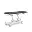Kinefis Polaris Two-Section Electric Treatment Table: Features a highly stable, reclining backrest with two pistons and a perimeter bar for height adjustment. Color: Graphite Gray Kinefis Polaris Two-Section Electric Treatment Table: Features a highly stable, reclining backrest with two pistons and a perimeter bar for height adjustment. Color: Graphite Gray