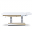 HELAN SPA treatment table with 4 motors, heating, and natural wood base