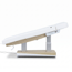 HELAN SPA treatment table with 4 motors, heating, and natural wood base