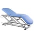 Hydraulic examination stretcher: three sections, chair-type with roll holder and face plug (two models available) - With retractable wheels: 62cm x 190cm Standard Upholstered - Reference: CH-2137-R.62 Hydraulic examination stretcher: three sections, chair-type with roll holder and face plug (two models available) - With retractable wheels: 62cm x 190cm Standard Upholstered - Reference: CH-2137-R.62