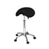 Organic backless pony stool: Chromed base with five wheels, adjustable height with gas piston - Color: Black - Reference: A12.1022A