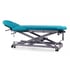Multifunctional hydraulic couch for osteopathy: seven bodies, with motorized height adjustment, negative reclining backrest, retractable arms and wheels - Stretcher measurements: 63.5cm x 198cm - Reference: CH-0157-ABR