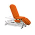 Electric couch for osteopathy: three bodies, with height adjustment, negative reclining backrest, Trendelenburg, roll holder and retractable wheels (two models available) - with arms: 62cm x 191cm - Premium upholstery - Reference: CE-2359-ABRPC.62-PVC62