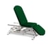 Electric couch for osteopathy: three bodies, with height adjustment, negative reclining backrest, Trendelenburg, roll holder and retractable wheels (two models available) - Without arms: 62cm x 191cm - Premium upholstery - Reference: CE-2359-ARPC.62-PVC62