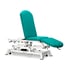 Electric stretcher for osteopathy: three bodies, with negative reclining backrest, toilet roll holder, face cap and retractable wheels - With Trendelenburg: 62x190 - Standard Upholstery - Reference: CE-2130-ARPC.62
