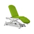 Electric stretcher for osteopathy: three bodies with negative reclining backrest and straight rise without lateral movement, retractable wheels and face cap - Measurements: 62cm x 190cm - Reference: CE-0130-AR.62