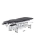 Nott Coinfycare Electric Table: Five Sections, Triple Motor, Folding Armrests and PU Upholstery for Aesthetics and Physiotherapy - Without safety lock: Gray with white structure - Reference: EL05.2.A66.SH.WF