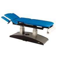 Ecopostural electric stretcher: With vertical elevation, three sections, folding arms and foot control (62 x 200 cm)