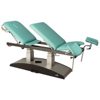 Ecopostural electric stretcher: Specialized in gynecology and examination, with leg loops and three bodies (62x200 cm)