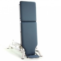 Electric standing stretcher: two bodies with motorized verticalization and retractable wheels