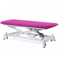 Bobath electric stretcher: one body, scissor type, with straight rise without lateral movement and retractable wheels