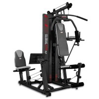 Global Gym Plus BH Fitness Bodybuilding Machine – Combines a Seated Leg Press and Abdominal Flexor with Dip