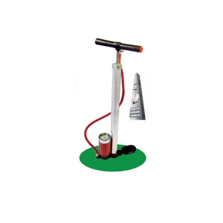 Foot Pump with Accumulator and Pressure Gauge