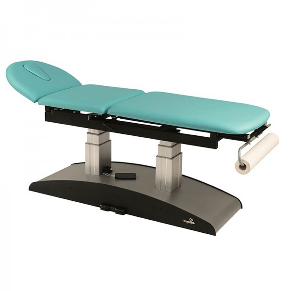 Ecopostural electric stretcher: Vertical elevation with two columns, three bodies and semicircular head (62 x 200cm)