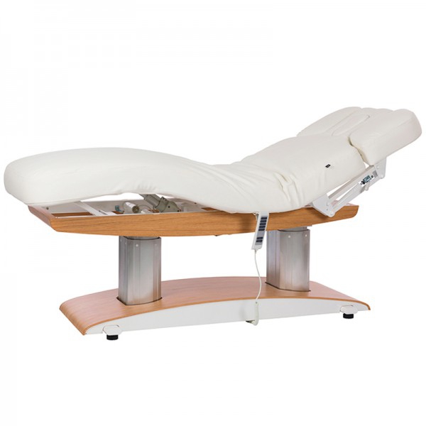 Three-section Troch SPA, aesthetics and massage table: Electric with four motors that regulate the height and inclination of the backrest