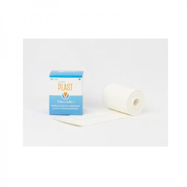 Vendari Plast 7.5cm x 4.5 meters: cotton adhesive elastic bandage (UNIT)