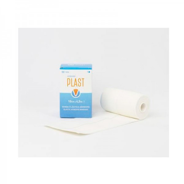 Vendari Plast 10cm x 4.5 meters: cotton adhesive elastic bandage (UNIT)