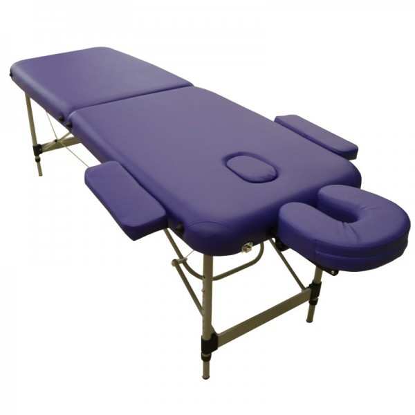 Kinefis Standard folding aluminum stretcher: two bodies, light and resistant, adjustable head 186 x 60 cm (Blue) - Outlet