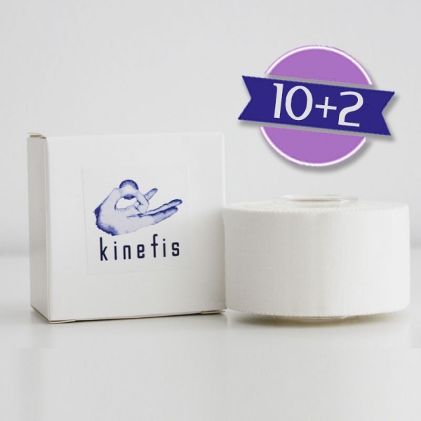 OFFER 10 + 2: Tape Kinefis Excellent White color 3.75 cm x 10 m