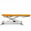 Electric stretcher: three bodies, chair type, with straight rise without lateral displacement and retractable wheels (two models available)