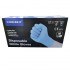 Powder-free nitrile gloves in blue with 374-5 and CE 0075 certification (Box of 100 units) - Size: L - 
