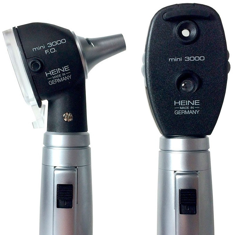 Heine mini 3000 otoscope with battery handle, 5 disposable speculums