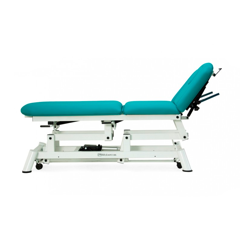 Threesection electric stretcher, adjustable height and opening