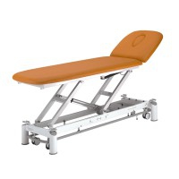 DEGAS PRO electric stretcher: 2 bodies, assisted variable height and head regulation with gas piston (roll holder included) DEGAS PRO electric stretcher: 2 bodies, assisted variable height and head regulation with gas piston (roll holder included)