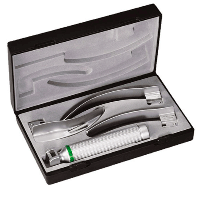 Riester laryngoscope from F.O. ri-integral MacIntosh XL 2,5 V, handle type C batteries, blades no. 2. 3. 4,