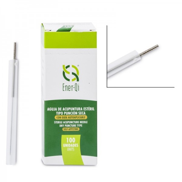 Siliconized dry puncture needle with self-applicable guide EnerQi (100 units - different sizes)