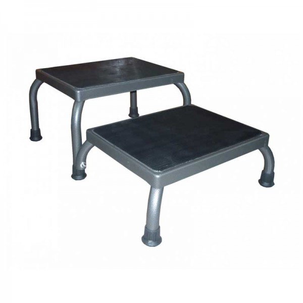 Two-section steel bench: non-slip steps