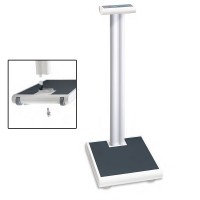 ADE Electronic Column Scale + power connector: extra-wide, flat and non-slip platform, professional class (III)