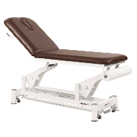Ecopostural electric massage table: two sections, with peripheral system and white connecting rod structure (62 x 188 cm)