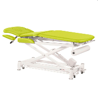 Ecopostural electric stretcher: three bodies with scissor structure, white and multifunctional (62 x 200cm)