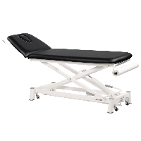 Ecopostural hydraulic stretcher: two bodies, with white scissor structure and facial hole (62x207cm)