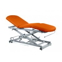 Hydraulic examination stretcher: three bodies, with central fold, straight rise without lateral movement, roll holder and face cap (two models available)