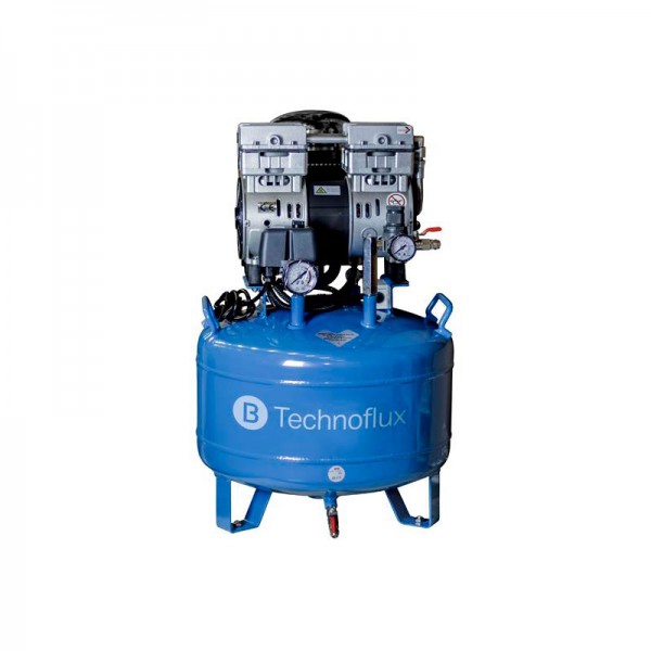 Technoflux compressor: 30 liters and a two-cylinder head Technoflux compressor: 30 liters and a two-cylinder head