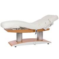 Three-section Troch SPA, aesthetics and massage table: Electric with four motors that regulate the height and inclination of the backrest Three-section Troch SPA, aesthetics and massage table: Electric with four motors that regulate the height and inclination of the backrest