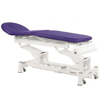 Multifunctional Ecopostural hydraulic stretcher: three bodies, with white connecting rod structure and facial hole (62 x 200 cm)