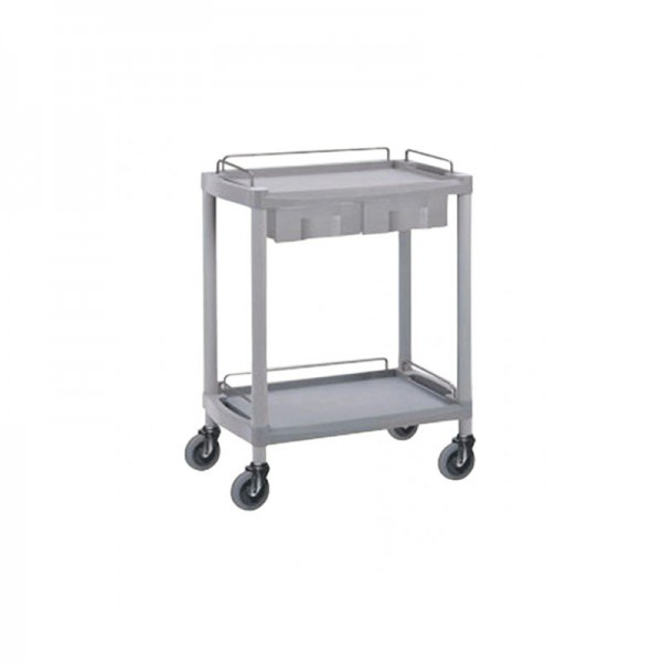 OK Farma5 cart: with two shelves and two drawers, protective railings and safety wheels