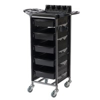 Brushy Rolling Styling Trolley - Five Pull-Out Drawers and Top Tray