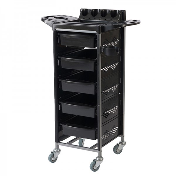 Brushy Rolling Styling Trolley - Five Pull-Out Drawers and Top Tray Brushy Rolling Styling Trolley - Five Pull-Out Drawers and Top Tray