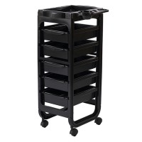 Comby Rolling Styling Trolley - Five pull-out drawers, open sides and side handles