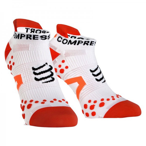 LAST SIZES - Compressport Pro Racing Scoks V2.1 - Ultra Low Low Run Low Socks - White-Red