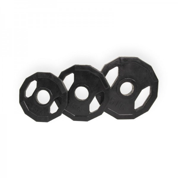 51 mm Rubber Olympic Discs Finished with 12 Edges with Round Grips