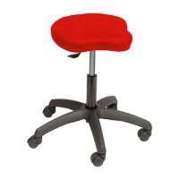 Medium Kinefis Economy bicycle-type stool without backrest: Height of 55 - 75 cm and gas lift (Various colors available)