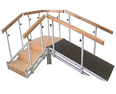 Stairs with ramp